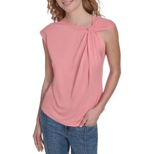 image:imageNautica Womens Sleeveless Twist Tie Soft Solid TopPeony