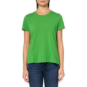 image:imageNautica Womens Solid Short Sleeve Crew Neckline TShirtNew Leaf