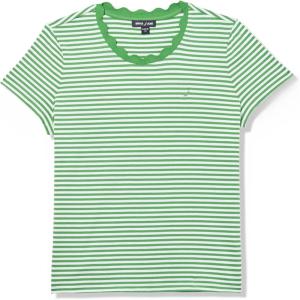 image:imageNautica Womens Solid Short Sleeve Crew Neckline TShirtNew LeafBright White