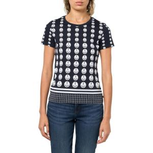 image:imageNautica Womens Solid Short Sleeve Crew Neckline TShirtNight Sky Bright White