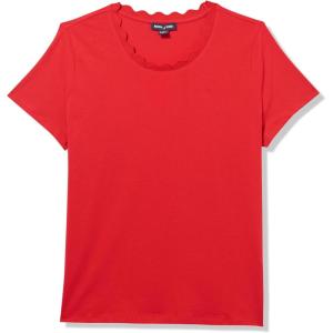 image:imageNautica Womens Solid Short Sleeve Crew Neckline TShirtScarlet