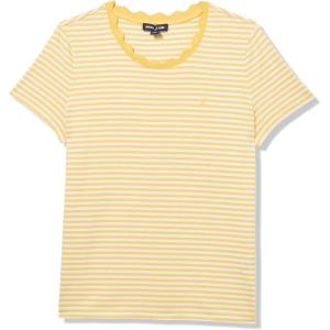 image:imageNautica Womens Solid Short Sleeve Crew Neckline TShirtSnapdragonIvory