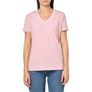 image:imageNautica Womens Solid VNeck Short Sleeve TShirtBridal Rose Bright White
