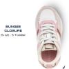 image:imageNautica Girls Sneakers Athletic Walking Shoes for Play and Everyday Wear Comfortable Casual Toddler and Youth Bungee and LaceUpWhite Gold Pink