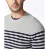 image:imageNautica Mens Mens Stripe Knit SweaterGrey Heather