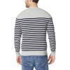 image:imageNautica Mens Mens Stripe Knit SweaterGrey Heather
