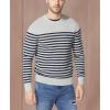 image:imageNautica Mens Mens Stripe Knit SweaterGrey Heather
