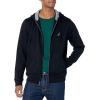image:imageNautica Mens Nautica Mens Anchor Fleece Fullzip HoodieTrue Black