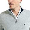 image:imageNautica Mens Nautica Mens Quarterzip SweaterGrey Heather