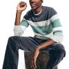 image:imageNautica Mens Nautica Sustainably Crafted Striped Textured Crewneck SweaterGrey Heather