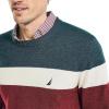 image:imageNautica Mens Nautica Sustainably Crafted Striped Textured Crewneck SweaterNautica Tan