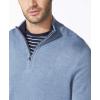 image:imageNautica Mens QuarterZip SweaterDeep Anchor Heather