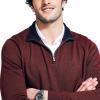 image:imageNautica Mens QuarterZip SweaterDeep Crimson