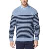 image:imageNautica Mens Mens Stripe Knit SweaterDeep Anchor Heather