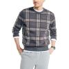 image:imageNautica Mens Nautica Navtech Plaid Jacquard Crewneck SweaterCarbon