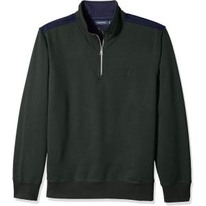image:imageNAUTICA mens Solid 14 Zip Fleece SweatshirtKelp Seas