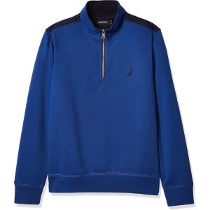 image:imageNAUTICA mens Solid 14 Zip Fleece SweatshirtMonaco Blue