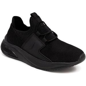 image:imageNautica Kids Athletic SlipOn Sneakers  Comfortable Bungee Running Shoes for Boys and Girls  Stylish and Supportive Footwear for Active Kids Big KidLittle KidToddlerBlack Mono 2