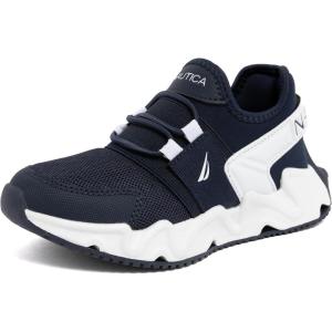 image:imageNautica Kids Running Sneakers  Comfortable Shoes for Boys and Girls  Sizes for Big amp Little Kids LaceUpBungee ManalapinNavy Whitemikyle