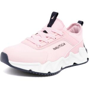 image:imageNautica Kids Running Sneakers  Comfortable Shoes for Boys and Girls  Sizes for Big amp Little Kids LaceUpBungee ManalapinPink Navy