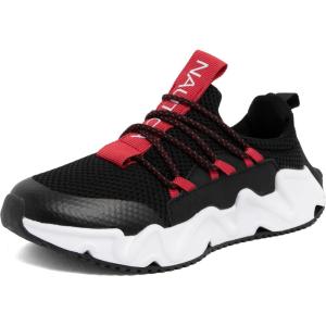 image:imageNautica Kids Running Sneakers  Comfortable Shoes for Boys and Girls  Sizes for Big amp Little Kids LaceUpBungee ManalapinRed Blackmimm