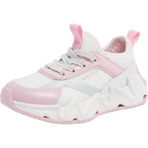 image:imageNautica Kids Running Sneakers  Comfortable Shoes for Boys and Girls  Sizes for Big amp Little Kids LaceUpBungee ManalapinWhite Pink Iridescentmaybella