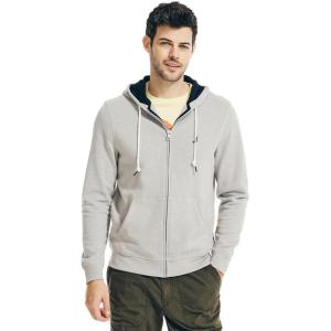 image:imageNautica Mens Nautica Mens Anchor Fleece Fullzip HoodieSmoke Grey Heather