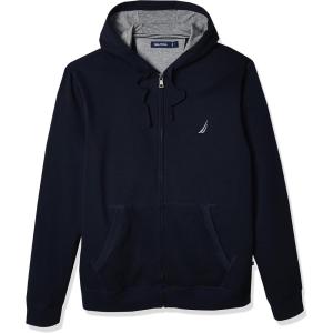 image:imageNautica Mens Nautica Mens Anchor Fleece Fullzip HoodieTrue Navy