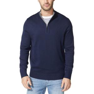 image:imageNautica Mens QuarterZip SweaterNavy