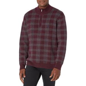 image:imageNautica Mens QuarterZip SweaterShipwreck Burgundy