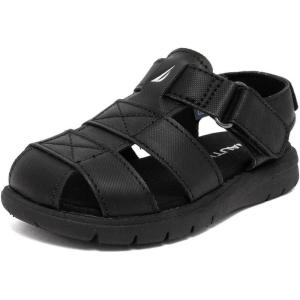 image:imageNautica Toddler Sandals  ClosedToe Athletic Summer Shoes for Boys amp Girls with Adjustable Straps Perfect for Active Play Toddler amp Little Kid SizesBlack Mono