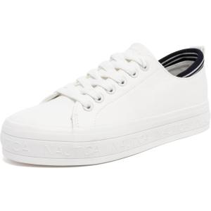 image:imageNautica Womens LaceUp Platform Fashion Sneakers  LowTop Casual Walking amp Tennis ShoesWhite Navyaraneta