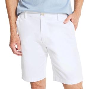 image:imageNautica Mens Cotton Twill Flat Front Chino ShortOptic White