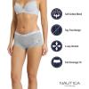 image:imageNautica Womens Cotton Boyshort Underwear Set 5PackMd Heather GreyNocturnal NavyPeach WhipEndless DuskNt Floral Logo