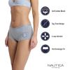 image:imageNautica Womens Cotton Boyshort Underwear Set 5PackMd Heather GreySand DollarSteel BlueXenon BlueNt Watercolor Boats