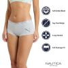 image:imageNautica Womens Cotton Boyshort Underwear Set 5PackMisty SpringLunarEndless DuskMd Heather GreyMulti Logo