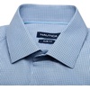 image:imageNAUTICA Slim Fit 100 Cotton Mens Dress Shirts Long Sleeve Wrinkle Resistant FormalBlue  Grey Micro Plaid