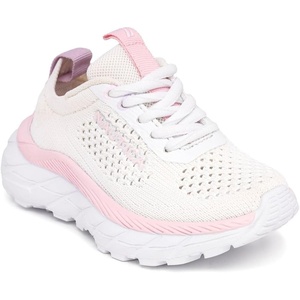 image:imageNautica Girls Toddler Knit SlipOn Sneakers with Max Comfort Sole Bungee Closure Tennis Running Shoes for School and Play ToddlerLittle KidWhite Pink Lilac