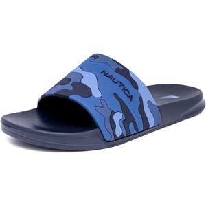 image:imageNautica Mens Open Toe Slide Sandals  Comfortable Indoor amp Outdoor Shower SlippersNavy Camo
