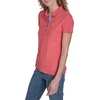 image:imageNautica Womens 5Button Short Sleeve Breathable 100 Cotton Polo ShirtPeony