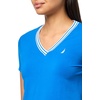 image:imageNautica Womens Solid VNeck Short Sleeve TShirtCerulean Blue
