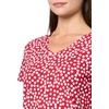 image:imageNautica Womens Solid VNeck Short Sleeve TShirtHaute Red Multi