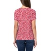 image:imageNautica Womens Solid VNeck Short Sleeve TShirtHaute Red Multi