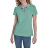 image:imageNautica Womens 5Button Short Sleeve Breathable 100 Cotton Polo ShirtCrme De Menthe