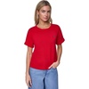 image:imageNautica Womens Crew Neck Solid Short Sleeve SweaterScarlet