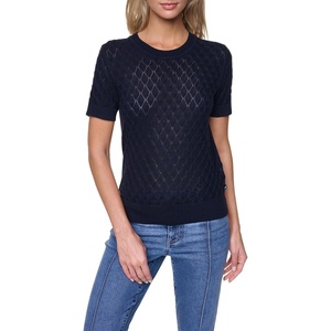 image:imageNautica Womens Crew Neck Solid Short Sleeve SweaterNight Sky