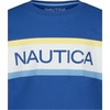 image:imageNautica Boys Short Sleeve JClass Logo Crew Neck TShirt Soft Comfortable Relaxed FitBarredstripe Windsurf Blue