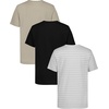 image:imageNautica Boys Short Sleeve Solid Crew Neck TShirt Multipack Soft Comfortable Relaxed FitMicro Chip StripeBlackIsland Fossil