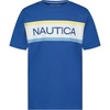 image:imageNautica Boys Short Sleeve JClass Logo Crew Neck TShirt Soft Comfortable Relaxed FitBarredstripe Windsurf Blue