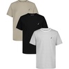 image:imageNautica Boys Short Sleeve Solid Crew Neck TShirt Multipack Soft Comfortable Relaxed FitMicro Chip StripeBlackIsland Fossil